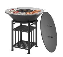 FANTASTIC GRILL Везувий O 1000 (чаша+подставка+плита+решетка чугуннаяСТЕЙК O 450мм+крышка)