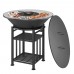 FANTASTIC GRILL Везувий O 1000 (чаша+подставка+плита+решетка чугуннаяСТЕЙК O 450мм+крышка)