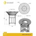 FANTASTIC GRILL Везувий O 700 (чаша+подставка+плита+решетка+крышка)