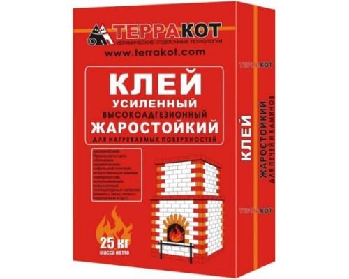 Клей усиленный жаростойкий Терракот, 25 кг