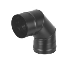 Колено BLACK (AISI 430/0,5мм) 90 3-х секц. диаметр дымохода: 200 мм