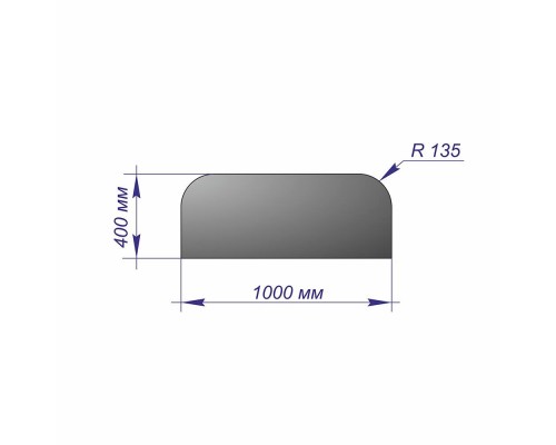 Лист предтопочный 40010001 R135 Антрацит