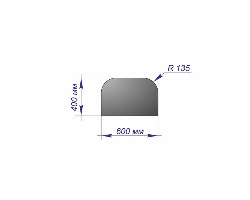Лист предтопочный 4006001 R135 Антрацит