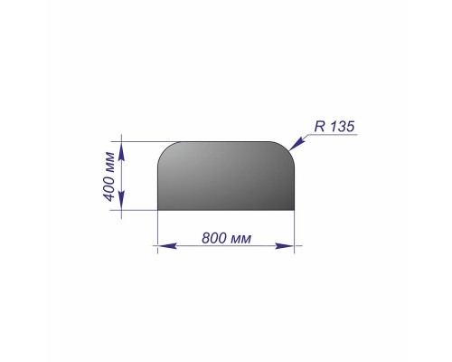 Лист предтопочный 4008001 R135 Антрацит