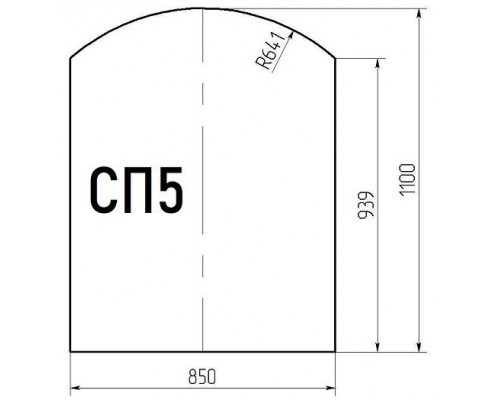 Лист стеклянный напольный (1100х850х6мм) СП-5