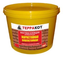 Мастика клеящая влагостойкая, жаростойкая Терракот, 1,5 кг