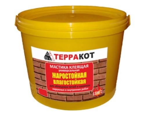 Мастика клеящая влагостойкая, жаростойкая Терракот, 1,5 кг