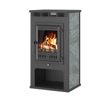 Печь-Камин ASTON 11кВт (180 м3) O150мм (Чугунная дверь) Талькохлорит