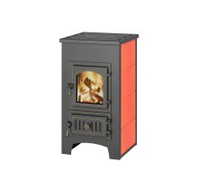 Печь-Камин Везувий ПК-01 (270) с плитой красн. 9 кВт (150 м3) O 115 мм
