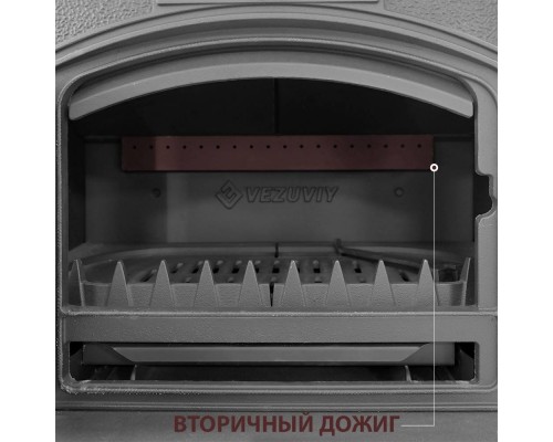 Печь-камин Везувий KZ-14PS Антрацит