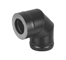 Сэндвич-колено BLACK (AISI 430/0,5мм + Оц.) 90 3 секции диаметр дымохода: 120x200 мм