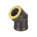 Сэндвич-колено BLACK (AISI 430) 45 2 секции