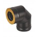 Сэндвич-колено BLACK (AISI 430) 90 3 секции
