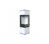 Печь DEFRO HOME QUADROOM LONG, 9,3кВт, белая сталь