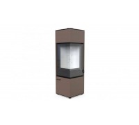 Печь DEFRO HOME QUADROOM LONG, 9,3кВт, коричневая сталь