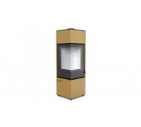 Печь DEFRO HOME QUADROOM LONG, 9,3кВт, золотая сталь