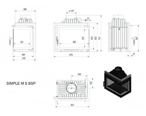 SIMPLE/M/S/P/BS/150, (угловое стекло справа) SIMPLE/M/S/P/BS/150, (угловое стекло справа)