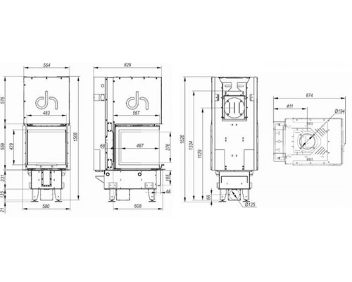 Топка DEFRO HOME INTRA XSM U G, 10кВт, 483/559/567мм, трехсторонний, гильотина Топка DEFRO HOME INTRA XSM U G, 10кВт, 483/559/567мм, трехсторонний, гильотина