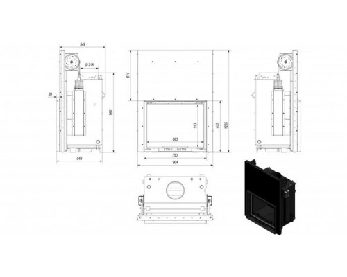 Топка с водяным контуром AMELIA/PW/30/G/W, гильотина Топка с водяным контуром AMELIA/PW/30/G/W, гильотина