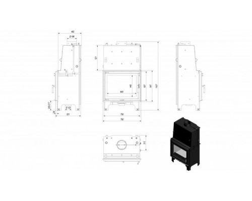 Топка с водяным контуром AQUARIO/A/18/PW/W Топка с водяным контуром AQUARIO/A/18/PW/W
