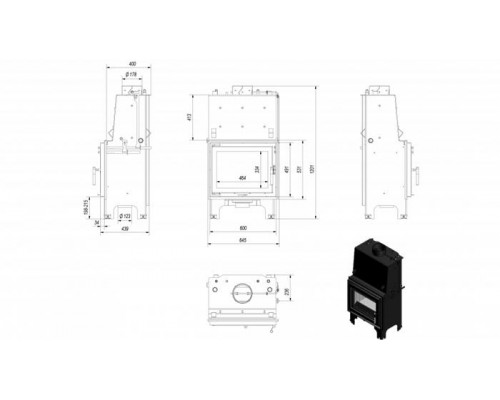 Топка с водяным контуром AQUARIO/M/12/PW/W Топка с водяным контуром AQUARIO/M/12/PW/W