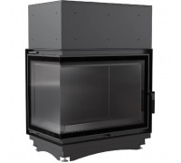 Топка с водяным контуром Amelia/PW/BL/24/BS/W/DECO, Г-образное стекло слева, змеевик