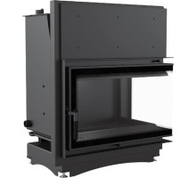 Топка с водяным контуром Oliwia/PW/BP/17/BS/W/DECO, Г-образное стекло справа, змеевик