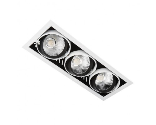 Встраиваемый светодиодный светильник Ambrella light Cardano T813 BK/CH 3*12W 4200K Встраиваемый светодиодный светильник Ambrella light Cardano T813 BK/CH 3*12W 4200K
