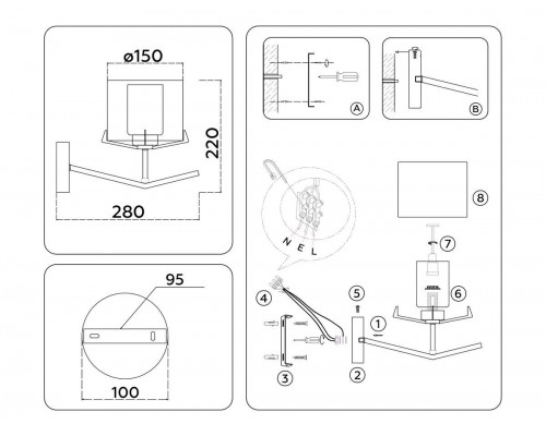 Бра Ambrella Light High Light Modern LH57010 Бра Ambrella Light High Light Modern LH57010