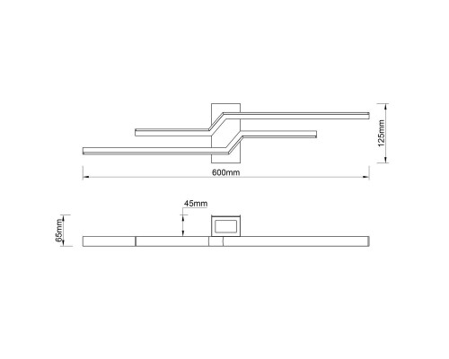 Бра Escada Rail 10219/2LED Black Бра Escada Rail 10219/2LED Black