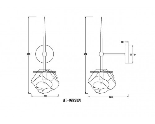 Бра MyFar Stella MR2320-1W Бра MyFar Stella MR2320-1W