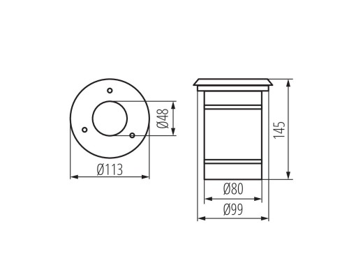 Грунтовый светильник Kanlux BERG DL-10O 7172 Грунтовый светильник Kanlux BERG DL-10O 7172