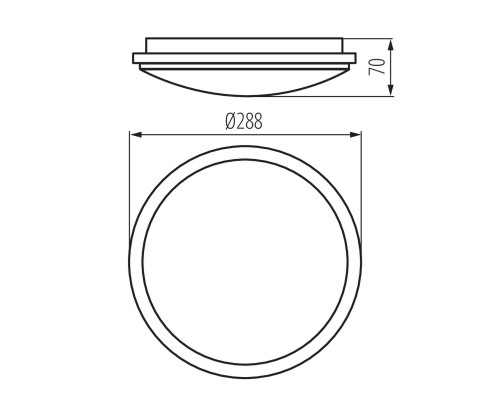 Настенно-потолочный светодиодный светильник Kanlux ORTE LED 24W-NW-O-SE 29163