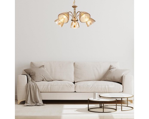 Подвесная люстра Escada Freesia 658/5PL Gold Подвесная люстра Escada Freesia 658/5PL Gold