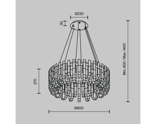 Подвесная люстра Modelux ML.6621.19 BS