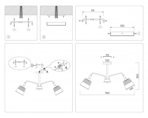 Потолочная люстра Ambrella light Traditional Modern Losk TR4741 Потолочная люстра Ambrella light Traditional Modern Losk TR4741