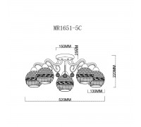 Потолочная люстра MyFar Frank MR1651-5C