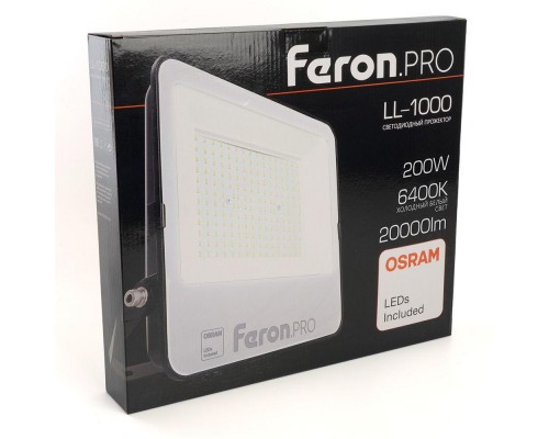 Светодиодный прожектор Feron LL-1000 200W 6400K 51016