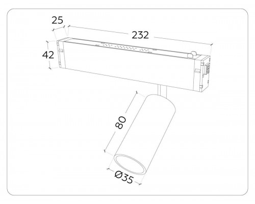 Трековый светодиодный светильник Ambrella Light Track System Magnetic 220V GL1203 Трековый светодиодный светильник Ambrella Light Track System Magnetic 220V GL1203