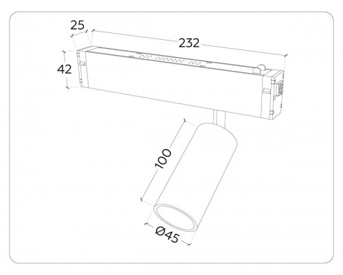 Трековый светодиодный светильник Ambrella Light Track System Magnetic 220V GL1213 Трековый светодиодный светильник Ambrella Light Track System Magnetic 220V GL1213