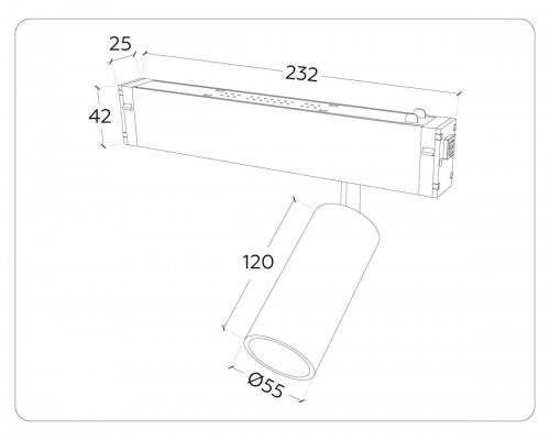 Трековый светодиодный светильник Ambrella Light Track System Magnetic 220V GL1221 Трековый светодиодный светильник Ambrella Light Track System Magnetic 220V GL1221