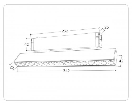 Трековый светодиодный светильник Ambrella Light Track System Magnetic 220V GL1352 Трековый светодиодный светильник Ambrella Light Track System Magnetic 220V GL1352
