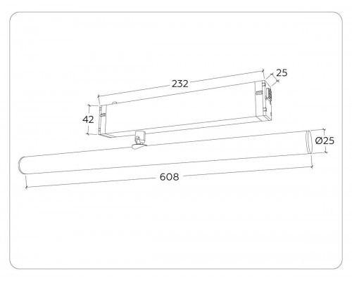 Трековый светодиодный светильник Ambrella Light Track System Magnetic 220V GL1361 Трековый светодиодный светильник Ambrella Light Track System Magnetic 220V GL1361