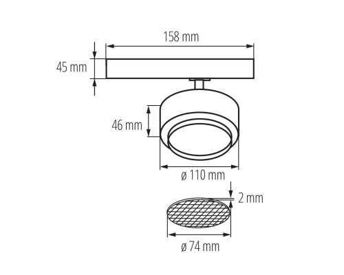 Трековый светодиодный светильник Kanlux BTL 28W-930-W 35654 Трековый светодиодный светильник Kanlux BTL 28W-930-W 35654