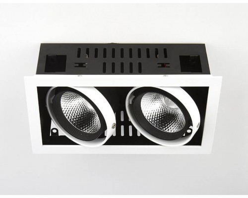 Встраиваемый светодиодный светильник Ambrella light Cardano T812 BK/CH 2*12W 4200K Встраиваемый светодиодный светильник Ambrella light Cardano T812 BK/CH 2*12W 4200K