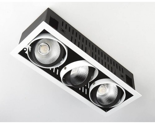 Встраиваемый светодиодный светильник Ambrella light Cardano T813 BK/CH 3*12W 4200K Встраиваемый светодиодный светильник Ambrella light Cardano T813 BK/CH 3*12W 4200K