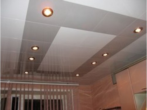 Облицовка потолка керамической плиткой