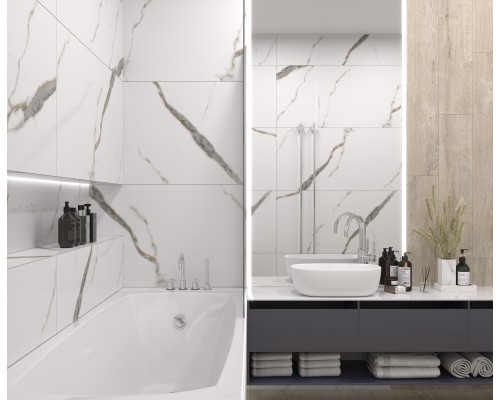 Laparet Golden White Statuario Керамогранит 60х120 Полированный Laparet Golden White Statuario Керамогранит 60х120 Полированный