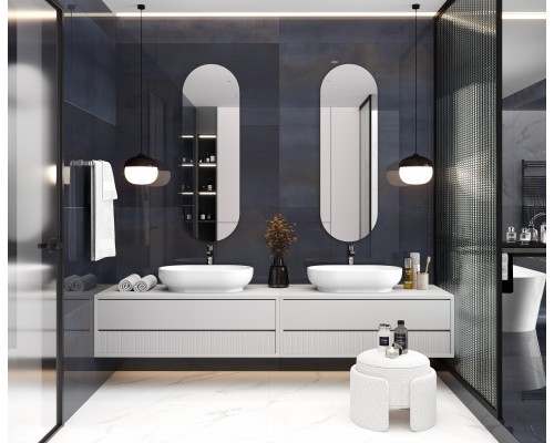 Laparet Cast Navy Керамогранит тёмно-синий 60x120 Полированный