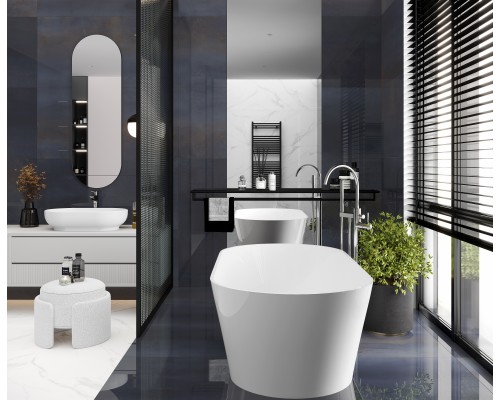 Laparet Cast Navy Керамогранит тёмно-синий 60x120 Полированный